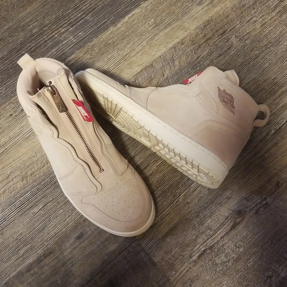 NIKE Air Jordan 10 Women Hightop Balarina Pink Suede Zip up EXCELLENT condition - Picture 7 of 17